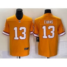 Men's Nike Tampa Bay Buccaneers #13 Mike Evans Yellow Throwback Limited Stitched Jersey