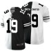 Men's Pittsburgh Steelers #19 JuJu Smith-Schuster Black White Limited Split Fashion Football Stitched Jersey