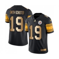 Men's Pittsburgh Steelers #19 JuJu Smith-Schuster Limited Black Gold Rush Vapor Untouchable Football Jersey