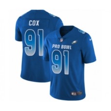 Men's Nike Philadelphia Eagles #91 Fletcher Cox Limited Royal Blue NFC 2019 Pro Bowl NFL Jersey