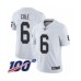 Men's Oakland Raiders #6 A.J. Cole White Vapor Untouchable Limited Player 100th Season Football Jersey