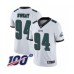 Men's Philadelphia Eagles #94 Josh Sweat White Vapor Untouchable Limited Player 100th Season Football Stitched Jersey