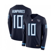 Men's Tennessee Titans #10 Adam Humphries Limited Navy Blue Therma Long Sleeve Football Jersey