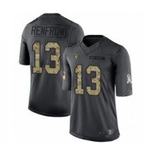 Men's Oakland Raiders #13 Hunter Renfrow Limited Black 2016 Salute to Service Football Jersey