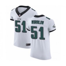 Men's Philadelphia Eagles #51 Paul Worrilow White Vapor Untouchable Elite Player Football Jersey