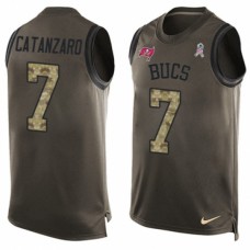 Men's Nike Tampa Bay Buccaneers #7 Chandler Catanzaro Limited Green Salute to Service Tank Top NFL Jersey