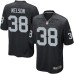 Men's Nike Oakland Raiders #38 Nick Nelson Game Black Team Color NFL Jersey