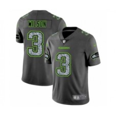 Men's Seattle Seahawks #3 Russell Wilson Lindsay Gray Static Fashion Limited Football Jersey