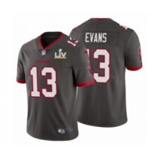 Men's Tampa Bay Buccaneers #13 Mike Evans Pewter 2021 Super Bowl LV Stitched Jersey