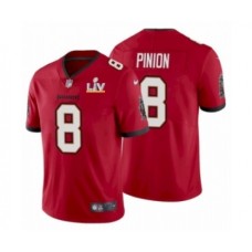 Men's Tampa Bay Buccaneers #8 Bradley Pinion Red 2021 Super Bowl LV Stitched Jersey