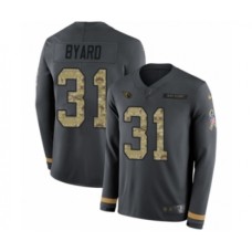 Men's Nike Tennessee Titans #31 Kevin Byard Limited Black Salute to Service Therma Long Sleeve NFL Jersey