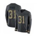 Men's Nike Tennessee Titans #31 Kevin Byard Limited Black Salute to Service Therma Long Sleeve NFL Jersey