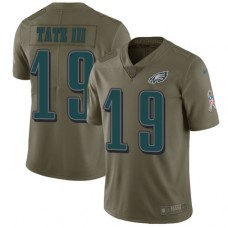 Men's Nike Philadelphia Eagles #19 Golden Tate III Limited Olive 2017 Salute to Service NFL Jersey