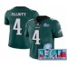 Men's Philadelphia Eagles #4 Jake Elliott Limited Green Super Bowl LVII Vapor Stitched Jersey