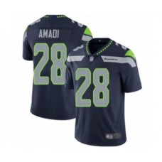 Men's Seattle Seahawks #28 Ugo Amadi Navy Blue Team Color Vapor Untouchable Limited Player Football Jersey