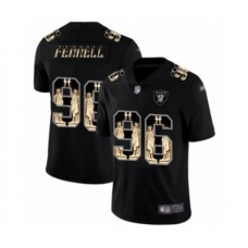 Men's Oakland Raiders #96 Clelin Ferrell Black Statue of Liberty Limited Football Stitched Jersey