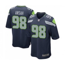 Men's Seattle Seahawks #98 Ezekiel Ansah Game Navy Blue Team Color Football Jersey