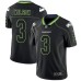 Men's Nike Seattle Seahawks #3 Russell Wilson Limited Lights Out Black Rush NFL Jersey