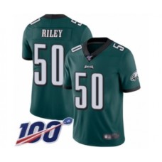 Men's Philadelphia Eagles #50 Duke Riley Midnight Green Team Color Vapor Untouchable Limited Player 100th Season Football Stitched Jersey