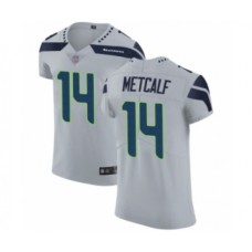 Men's Seattle Seahawks #14 D.K. Metcalf Grey Alternate Vapor Untouchable Elite Player Football Jersey