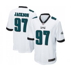 Men's Philadelphia Eagles #97 Malik Jackson Game White Football Jersey