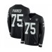 Men's Nike Oakland Raiders #75 Brandon Parker Limited Black Therma Long Sleeve NFL Jersey