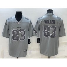 Men's Las Vegas Raiders #83 Darren Waller LOGO Grey Atmosphere Fashion 2022 Vapor Untouchable Stitched Limited Jersey