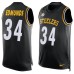 Men's Nike Pittsburgh Steelers #34 Terrell Edmunds Limited Black Player Name & Number Tank Top NFL Jersey