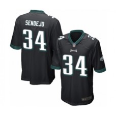 Men's Philadelphia Eagles #34 Andrew Sendejo Game Black Alternate Football Jersey