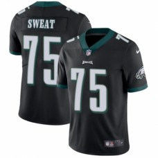 Men's Nike Philadelphia Eagles #75 Josh Sweat Black Alternate Vapor Untouchable Limited Player NFL Jersey