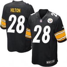 Men's Nike Pittsburgh Steelers #28 Mike Hilton Game Black Team Color NFL Jersey