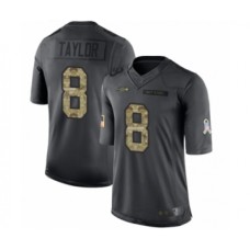 Men's Seattle Seahawks #8 Jamar Taylor Limited Black 2016 Salute to Service Football Jersey