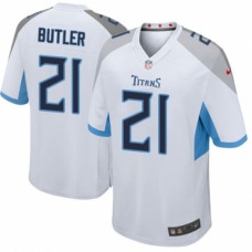 Men's Nike Tennessee Titans #21 Malcolm Butler Game White NFL Jersey