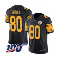 Men's Pittsburgh Steelers #80 Jack Butler Limited Black Rush Vapor Untouchable 100th Season Football Jersey