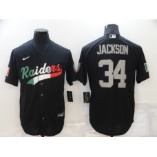 Men's Oakland Raiders #34 Bo Jackson Black Mexico Nike Limited Stitched Jersey