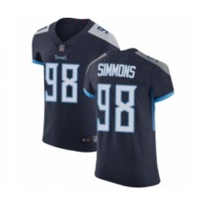 Men's Tennessee Titans #98 Jeffery Simmons Navy Blue Team Color Vapor Untouchable Elite Player Football Jersey