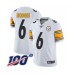 Men's Pittsburgh Steelers #6 Devlin Hodges White Vapor Untouchable Limited Player 100th Season Football Stitched Jersey