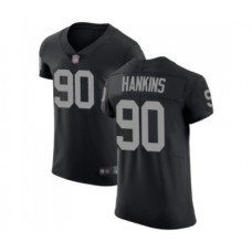 Men's Oakland Raiders #90 Johnathan Hankins Black Team Color Vapor Untouchable Elite Player Football Jersey