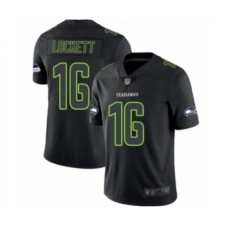 Men's Seattle Seahawks #16 Tyler Lockett Limited Black Rush Impact Football Stitched Jersey