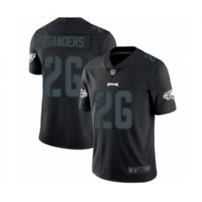 Men's Philadelphia Eagles #26 Miles Sanders Limited Black Rush Impact Football Stitched Jersey