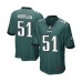 Men's Philadelphia Eagles #51 Paul Worrilow Game Midnight Green Team Color Football Jersey