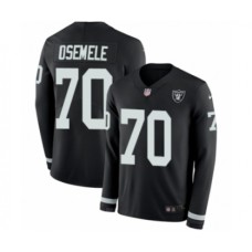 Men's Nike Oakland Raiders #70 Kelechi Osemele Limited Black Therma Long Sleeve NFL Jersey