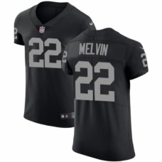 Men's Nike Oakland Raiders #22 Rashaan Melvin Black Team Color Vapor Untouchable Elite Player NFL Jersey