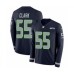 Men's Nike Seattle Seahawks #55 Frank Clark Limited Navy Blue Therma Long Sleeve NFL Jersey