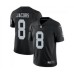 Men's Las Vegas Raiders #8 Josh Jacobs Black Vapor Limited Stitched Jersey