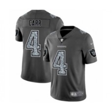 Men's Oakland Raiders #4 Derek Carr Limited Gray Static Fashion Limited Football Jersey