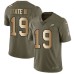 Men's Nike Philadelphia Eagles #19 Golden Tate III Limited Olive Gold 2017 Salute to Service NFL Jersey