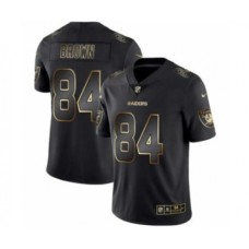 Men's Oakland Raiders #84 Antonio Brown Black Golden Edition 2019 Vapor Untouchable Limited Jersey