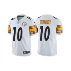 Men's Pittsburgh Steelers #10 Mitchell Trubisky White Vapor Untouchable Limited Stitched Jersey