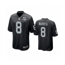 Men's Oakland Raiders #8 Marcus Mariota Black 2020 Inaugural Season Game Stitched Jersey